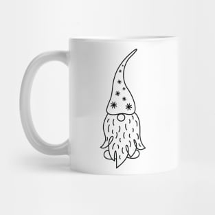 Scandinavian Christmas Gnome line art Mug